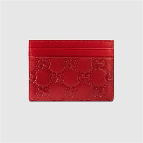 gucci made in italy calfskin leather card case coin purse|Gucci Signature Leather Card Holder GG (5 Card Slot) Black.